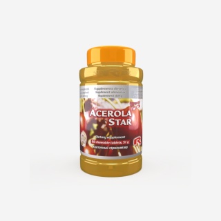 ACEROLA STAR, Acerola 1120mg + witamina C 240mg, 60 kapsułek do ssania