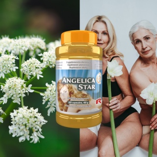 ANGELICA STAR, Produkt na menopauzę, dzięgiel chiński + witamina C Starlife