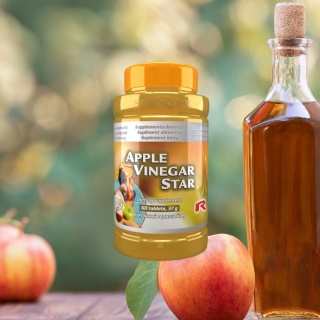 APPLE VINEGAR STAR, Ocet jabłkowy, remedium na refluks i prawidłową pracę jelit, 60 kapsułek