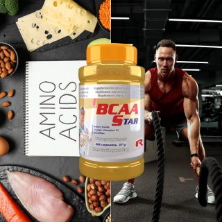 BCAA STAR, regeneracja tkanki mięśniowej, 60 kapsułek