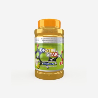 BIOTIN STAR, witamina H, zdrowe włosy i skóra, 60 kapsułek