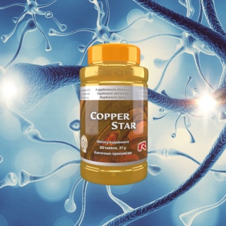COPPER STAR, miedź na układ nerwowy, 120 kapsułek