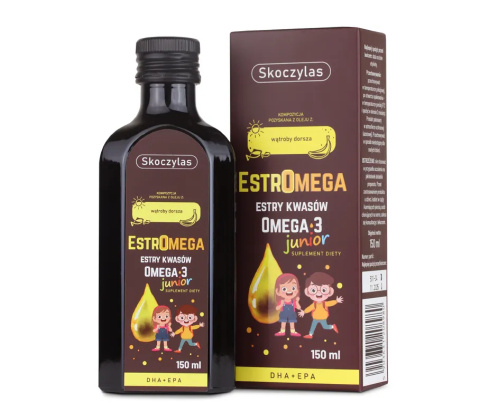 Estromega rybie kwasy omega 3 junior, 150 ml, Skoczylas Estromega rybie kwasy omega 3 junior, 150 ml, Skoczylas