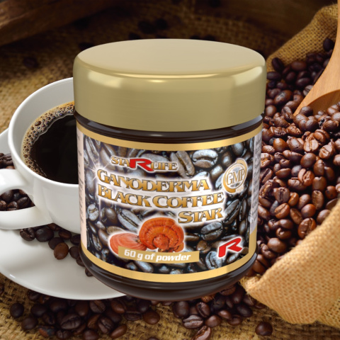 GANODERMA BLACK COFFEE STAR, kawa z grzybem reishi, 60g GANODERMA BLACK COFFEE STAR, kawa z grzybem reishi, 60g