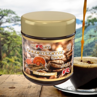 GOLDEN COFFEE STAR, biała kawa z kordycepsem i reishi, 110g