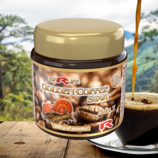 GOLDEN COFFEE STAR, biała kawa z kordycepsem i reishi, 300g