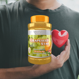 GRAPESEED STAR, trawienie i praca mózgu, 60 kapsułek