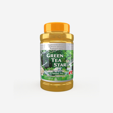 GREEN TEA STAR, trawienie oraz energia, 60 kapsułek GREEN TEA STAR, trawienie oraz energia, 60 kapsułek