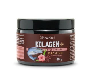 Kolagen z łososia + pięć składników PREMIUM, 184g, Skoczylas