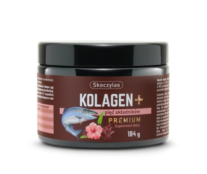 Kolagen z łososia + pięć składników PREMIUM, 184g, Skoczylas