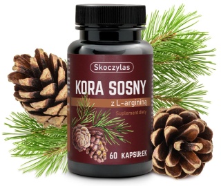 Kora sosny z L-argininą, 60 kapsułek, Skoczylas
