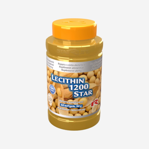 LECITHIN 1200 STAR, odżywienie mózgu, 60 kapsułek LECITHIN 1200 STAR, odżywienie mózgu, 60 kapsułek