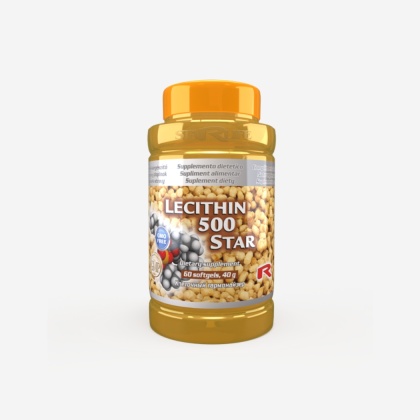 LECITHIN 500 STAR, odżywienie mózgu, 60 kapsułek