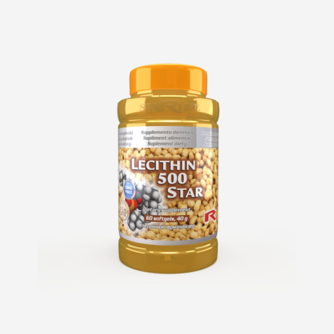 LECITHIN 500 STAR, odżywienie mózgu, 60 kapsułek LECITHIN 500 STAR, odżywienie mózgu, 60 kapsułek