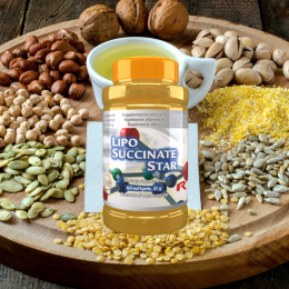 LIPO SUCCINATE STAR, przeciwutleniacz, witamina E, 60 kapsułek