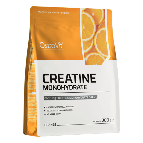 Monohydrat Kreatyny, 300 g, pomarańczowy, OstroVit Monohydrat Kreatyny, 300 g, pomarańczowy, OstroVit