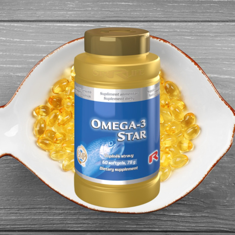 OMEGA 3 STAR, olej z ryb morskich, 60 kapsułek OMEGA 3 STAR, olej z ryb morskich, 60 kapsułek
