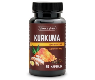 Kurkuma, piperyna, imbir, resweratrol i kwercetyna, 60 kaps, Skoczylas