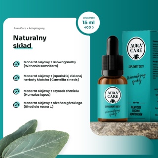 Wewnętrzny spokój,15ml, adaptogeny, AuraCare