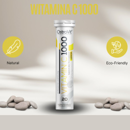 Witamina C 1000 mg, 20 tabletek musujących, OstroVit