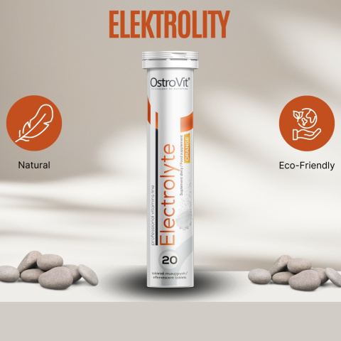 Elektrolity, 20 tabletek musujących, OstroVit Elektrolity, 20 tabletek musujących, OstroVit