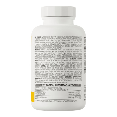 Witamina C 1000 mg, 90 tabletek, OstroVit Witamina C 1000 mg, 90 tabletek, OstroVit