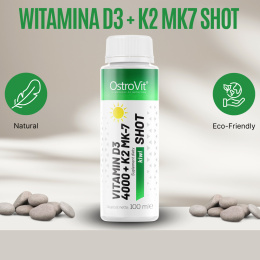 Witamina D3 4000 IU + K2 MK-7, Shot 100 ml, OstroVit