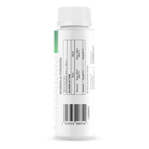 Witamina D3 4000 IU + K2 MK-7, Shot 100 ml, OstroVit Witamina D3 4000 IU + K2 MK-7, Shot 100 ml, OstroVit