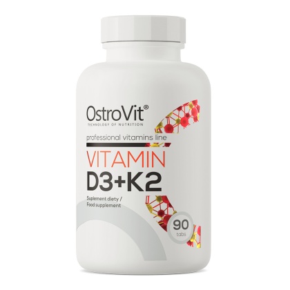Witamina D3 + K2 (MK-7), 90 tabletek, OstroVit
