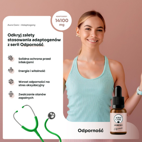 Odporność, adaptogeny, 15ml, AuraCare Odporność, adaptogeny, 15ml, AuraCare